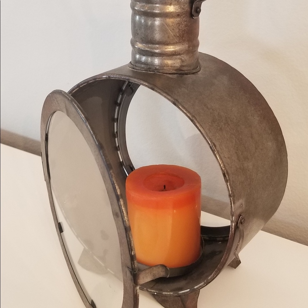 Steampunk boho rustic candle holder